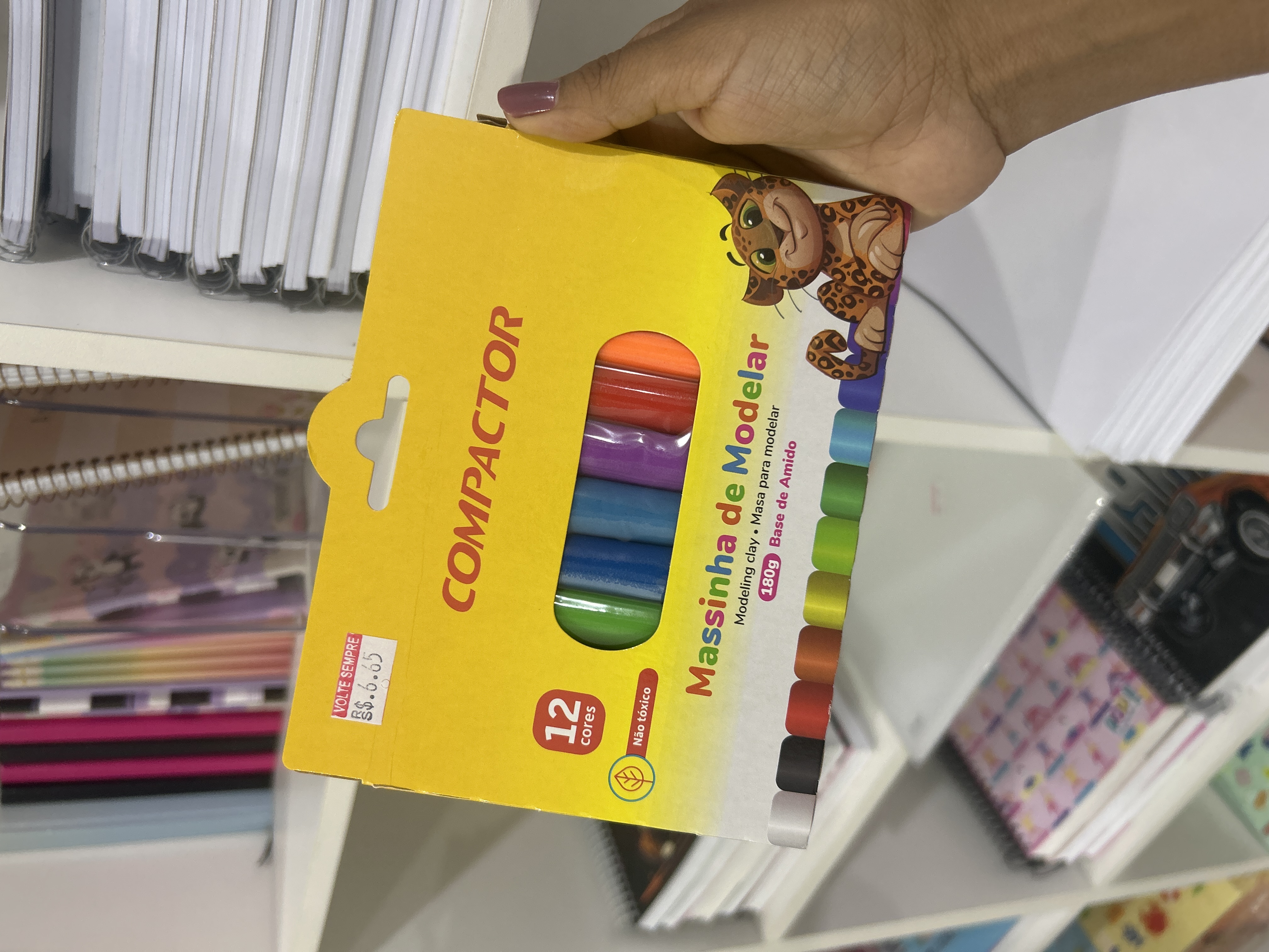 MASSINHA DE MODELAR 12 CORES COMPACTOR