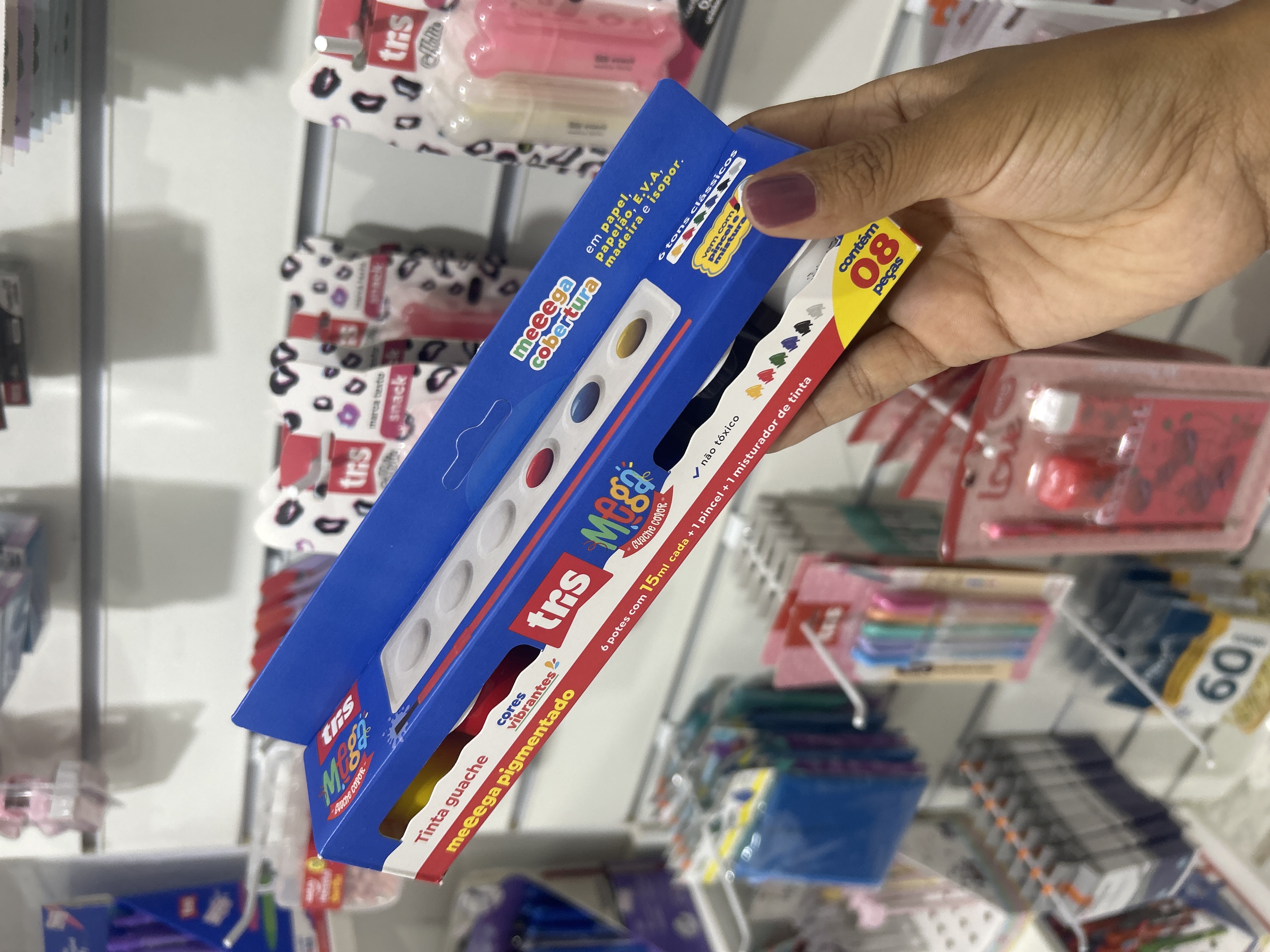 TINTA GUACHE CX C/6 POTES TRIS